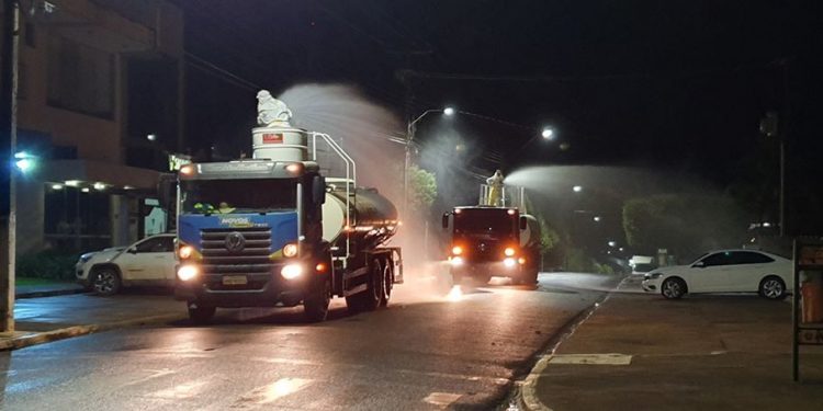 Prefeitura de Jaru continua com o serviço de desinfecção de locais públicos