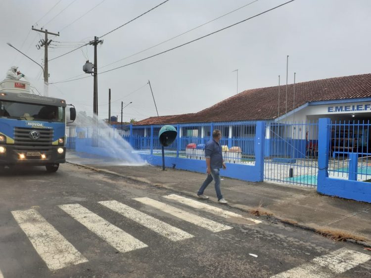 Contra o Coronavírus, prefeitura de Jaru realiza ação de desinfecção no distrito de Tarilândia