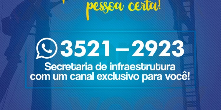 Prefeitura de Jaru conta com canal no whatsapp para solicitação de serviços da Secretaria de Infraestrutura