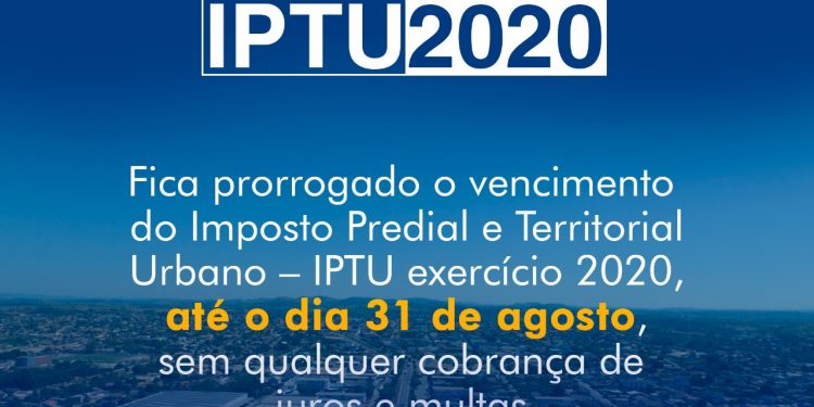 Prefeitura de Jaru prorroga prazo para o pagamento do IPTU