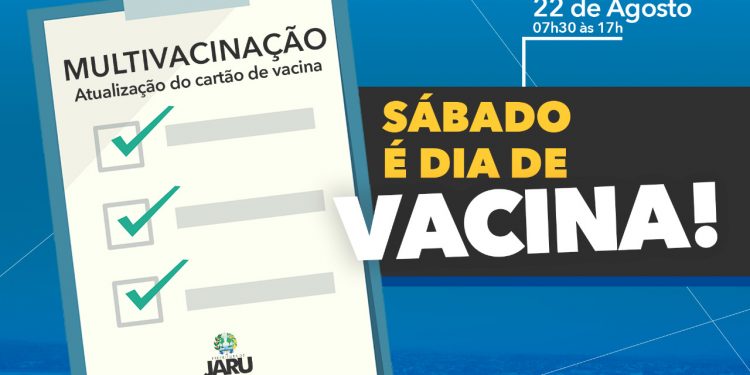 Secretaria de saúde realizará ação para atualização da caderneta de vacinação no próximo sábado,22