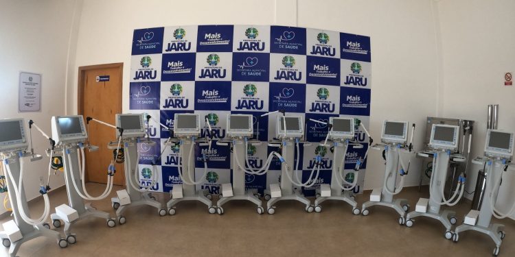 Jaru recebe mais 10 ventiladores mecânicos; equipamentos serão destinados para o tratamento de pacientes graves da Covid-19