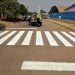 Prefeitura de Jaru reforça pintura de faixas de pedestres