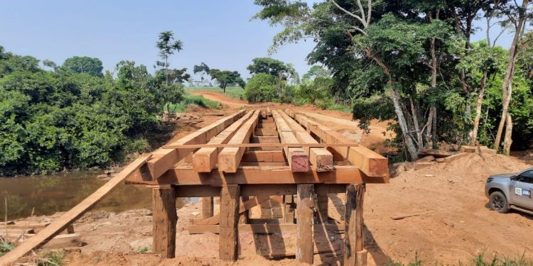 Jaru: Ponte sobre o Rio São Domingos na Linha 634 deve ser concluída nos próximos 10 dias