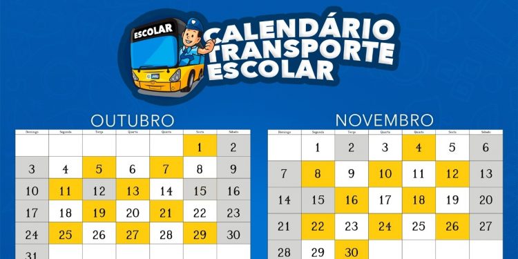 Confira o calendário do transporte escolar para alunos da rede municipal de ensino