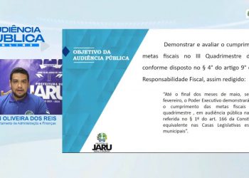Audiência Pública on-line para a prestação de contas do 3º quadrimestre de 2021