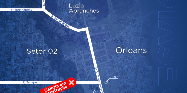 Rua Tapajós no setor 02 em Jaru, será interditada temporariamente na próxima segunda-feira, 23 para construção de galeria