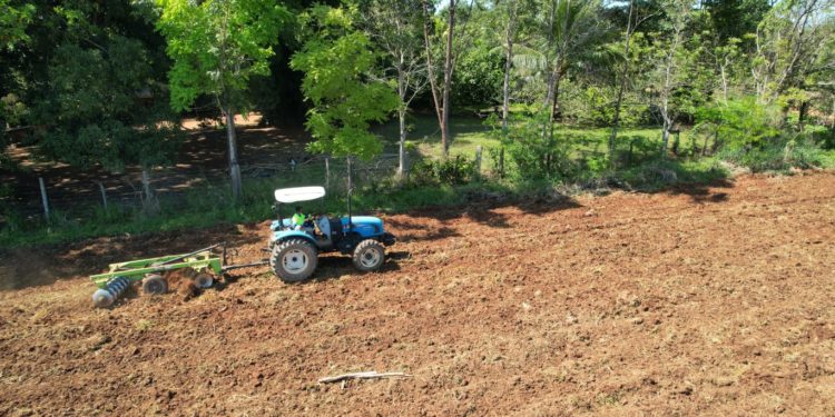 Prefeitura de Jaru auxilia produtor rural com serviço de mecanização do solo para plantio de mandioca
