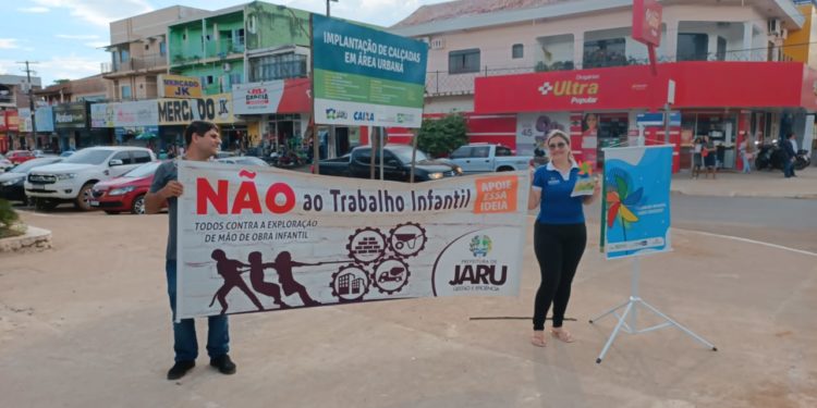 Prefeitura de Jaru realiza atividades em alusão a campanha de combate ao trabalho infantil