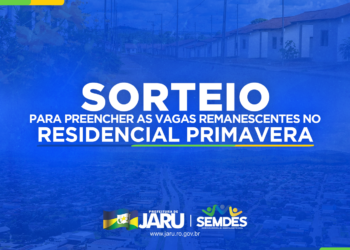 Sorteio para preencher as vagas remanescentes no Residencial Primavera