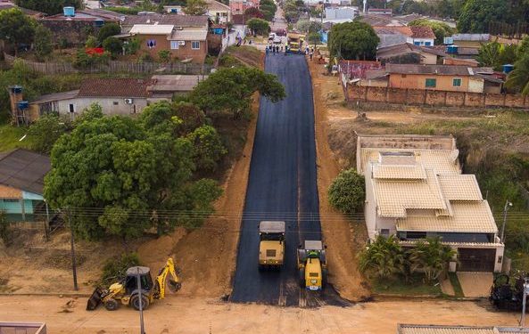Marechal Rondon é mais uma via beneficiada com as obras do projeto Asfalta Jaru