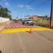 Segurança no trânsito: Prefeitura realiza serviços de sinalização com pinturas nos redutores de velocidade