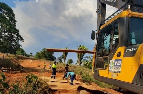 Prefeitura de Jaru reconstrói mais uma ponte na Linha 614