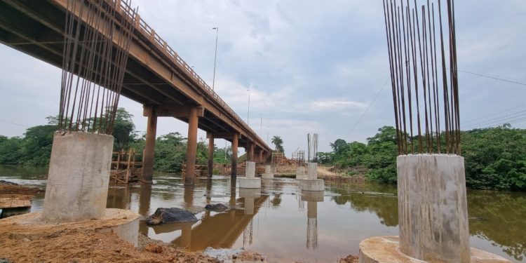 Confira a evolução das obras de duplicação da Ponte sobre o Rio Jaru