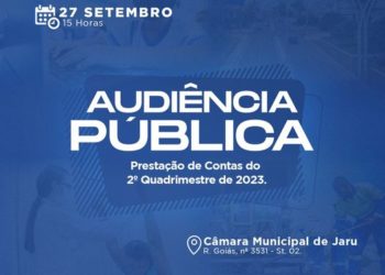 AUDIÊNCIA PÚBLICA PRESTAÇÃO DE CONTAS 2º QUDRIMESTRE 2023