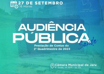 AUDIÊNCIA PÚBLICA – PRESTAÇÃO DE CONTAS DO 2º QUADRIMESTRE DE 2023 – SECRETARIA MUNICIPAL DE SAÚDE
